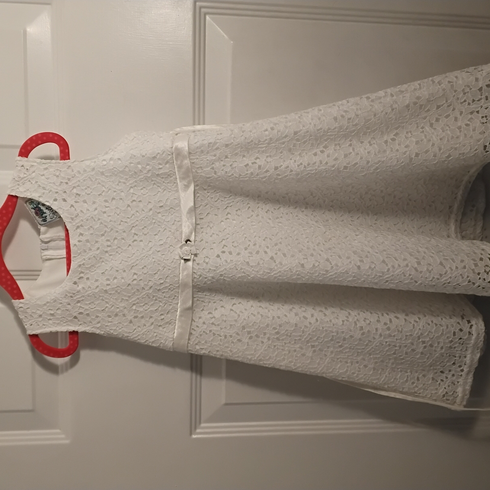 Elegant White Lace Kids Dress